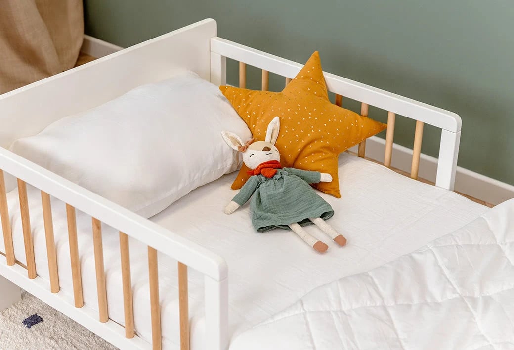 Hypnia Babydekbed en kussen Petit Nuage, wit, microfibre, allergievriendelijk en ademend
