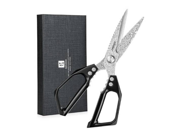 LuxusKollektion Haushaltsschere Küchenschere Damaststahl 23,3cm
