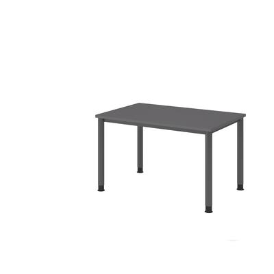 Hammerbacher-Schreibtisch 4Fuß-rd.120x80cm Graphit/Graphit-VHS12/G/G