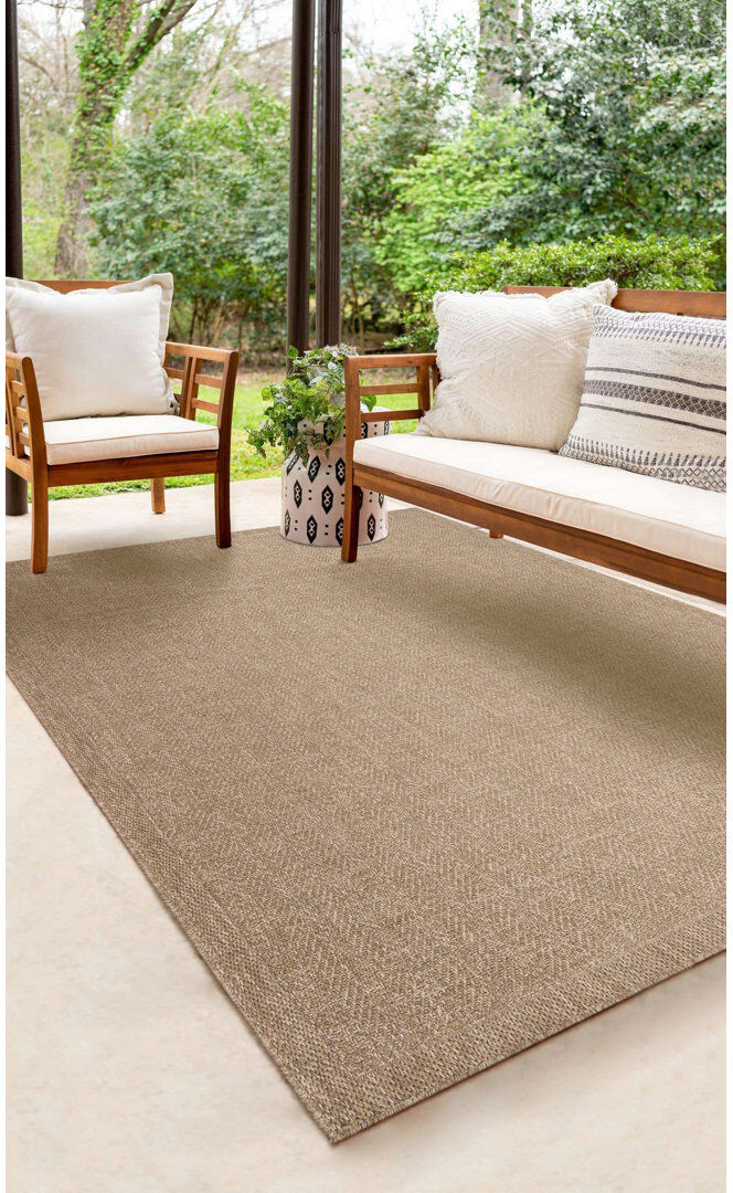 Bay Isle Home Jute-Look Indoor / Outdoor Area Rug Beige;Nature Runner 80 x 250 cm