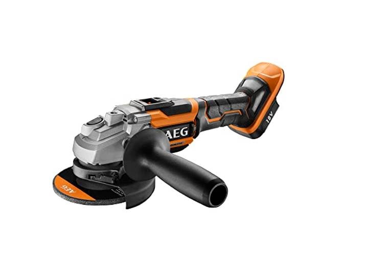 AEG Meuleuse d'Angle Brushless PRO18V 125 mm BEWS18-125BL-0 (Sans batterie) Carter en fonte d'aluminium réglable sans outil\, moteur sans charbon\, vitesse élevée\, coupe et ébarbage du métal\, chantier
