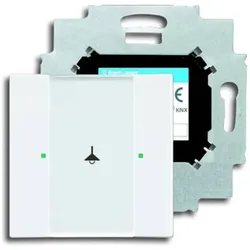 Busch-Jaeger Busch-Jäger Bedienelement 1-fach mit beiliegendem Busankoppler 6125/01-84, Schalter + Taster, Weiss