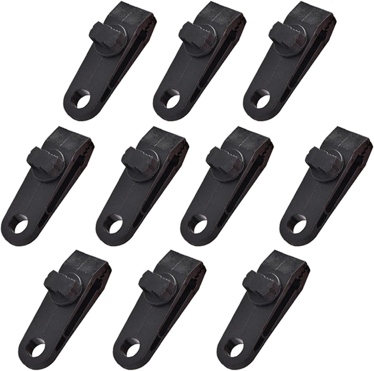 Verstelbare Tarp Clips - Grip Klemmen voor Outdoor Bevestiging - 10 Stuks - Meerkleurig
