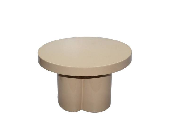 Natur24 Beistelltisch Brix Couchtisch 56,5x56,5x35,5 cm Stahl Beige