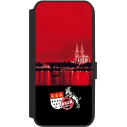 Nivocase Klapphülle für Samsung Galaxy A14 5G Handyhülle aus Kunst Leder NIVOflip schwarz 1. FC Köln (Samsung Galaxy A14 5G), Smartphone Hülle, Schwarz