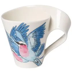 BECHER MIT HENKEL NewWave Caffè weiß-blau 300 ml
