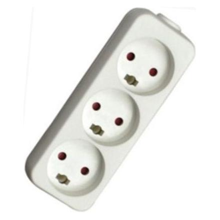 Line E-Line Stikdåse 3-vejs med jord - 1,5 m - hvid (3x, 1.50 m) (F-8530300)