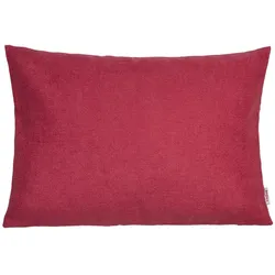 KISSENHÜLLE FarbTon Chenille-Haptik himbeer-rot 35/25 cm