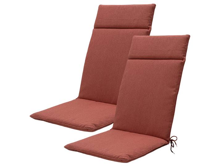 Hochlehner-Auflage 2er-Set, Gartenstuhlkissen wasserabweisend, terra, 120 x 50 cm
