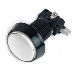 Arcade Button, 44mm, beleuchtet (LED 12V DC) - Farbe: weiß