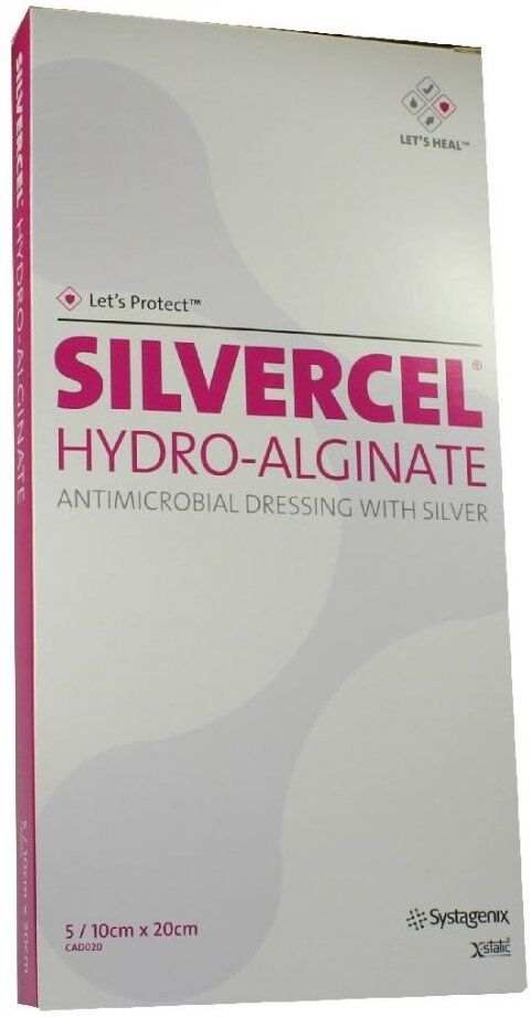 Silvercel Hydroalginat Verband 10x20cm 5stk