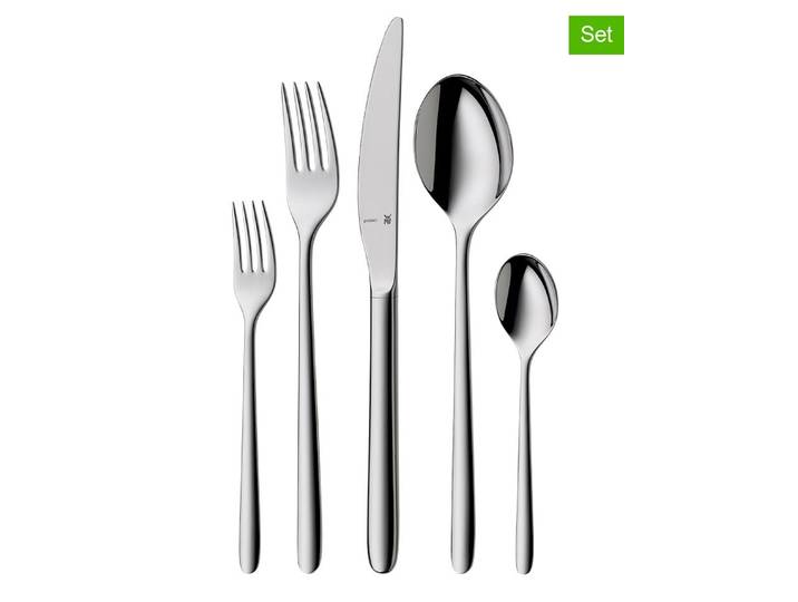 WMF 30tlg. Edelstahl-Besteck-Set Flame plus