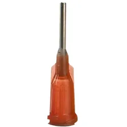S•K•S Dosiernadel 15G Kunststoff-Stahl, Bernstein, Innendurchmesser (ID): 1,35 mm, Außendurchmesser (AD): 1,82 mm, Nadellänge: 13 mm, Gesamtlänge: 30 mm, 1 Pack = 25 Stück