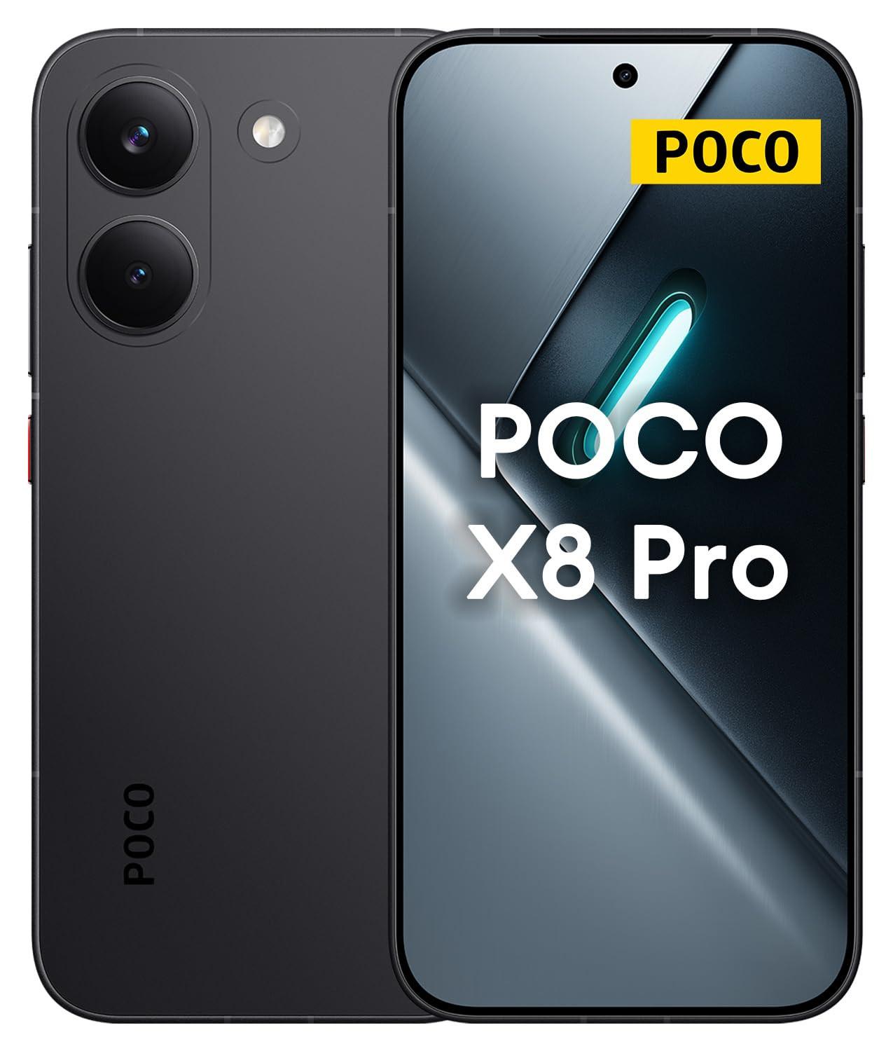 Xiaomi Poco X8 Pro, Schwarz, mit Dimensity 8500-Ultra Prozessor - Mobiltelefon - 256 GB
