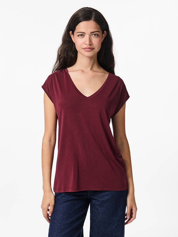 Pieces Shirt in Bordeaux - XL