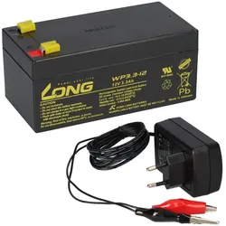 AGM BLEI AKKU BATTERIE 12V 3,3Ah + LADEGERÄT