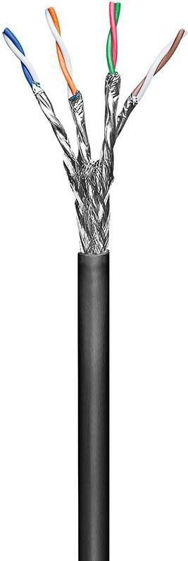 MicroConnect KAB024-100 Cat6 S/FTP Netwerkkabel, 100 meter, zwart