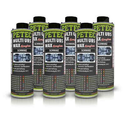 Petec 6x 1000 ml Multi UBS Wax schwarz Saugdose [Hersteller-Nr. 73420]
