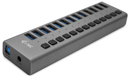 I-tec U3CHARGEHUB13 USB-Hub 13 Port USB-A USB 3.0 5 GBit/s Grau USB 3.0 Charging HUB 13 Port