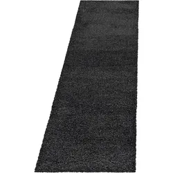 HOCHFLORTEPPICH SALZACH, einfarbig, aus Polypropylen, Grau, 80 x 250 cm