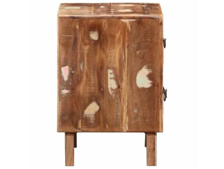 KTHLBRH Nachttisch 40 x 32 x 46 cm aus Massivholz zur Erholung Holzbeine, großer Stauraum, robuste Tischplatte, leicht zu reinigen