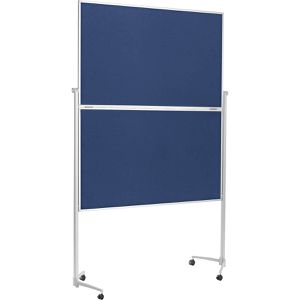 Magnetoplan Moderationstafel evolution plus 1151303, mit Rollen, klappbar, Filz pinnbar beidseitig, blau, 120x150cm