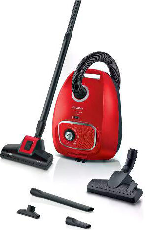Bosch Bgb41pet1 Aspirapolvere Con Sacco A Traino Potenza 600 Watt Capacità 4 Litri Proanimal Colore Rosso - Bgb41pet1 Serie 4