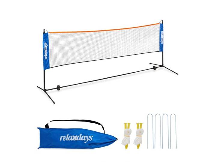 Relaxdays Höhenverstellbares Badminton Netz