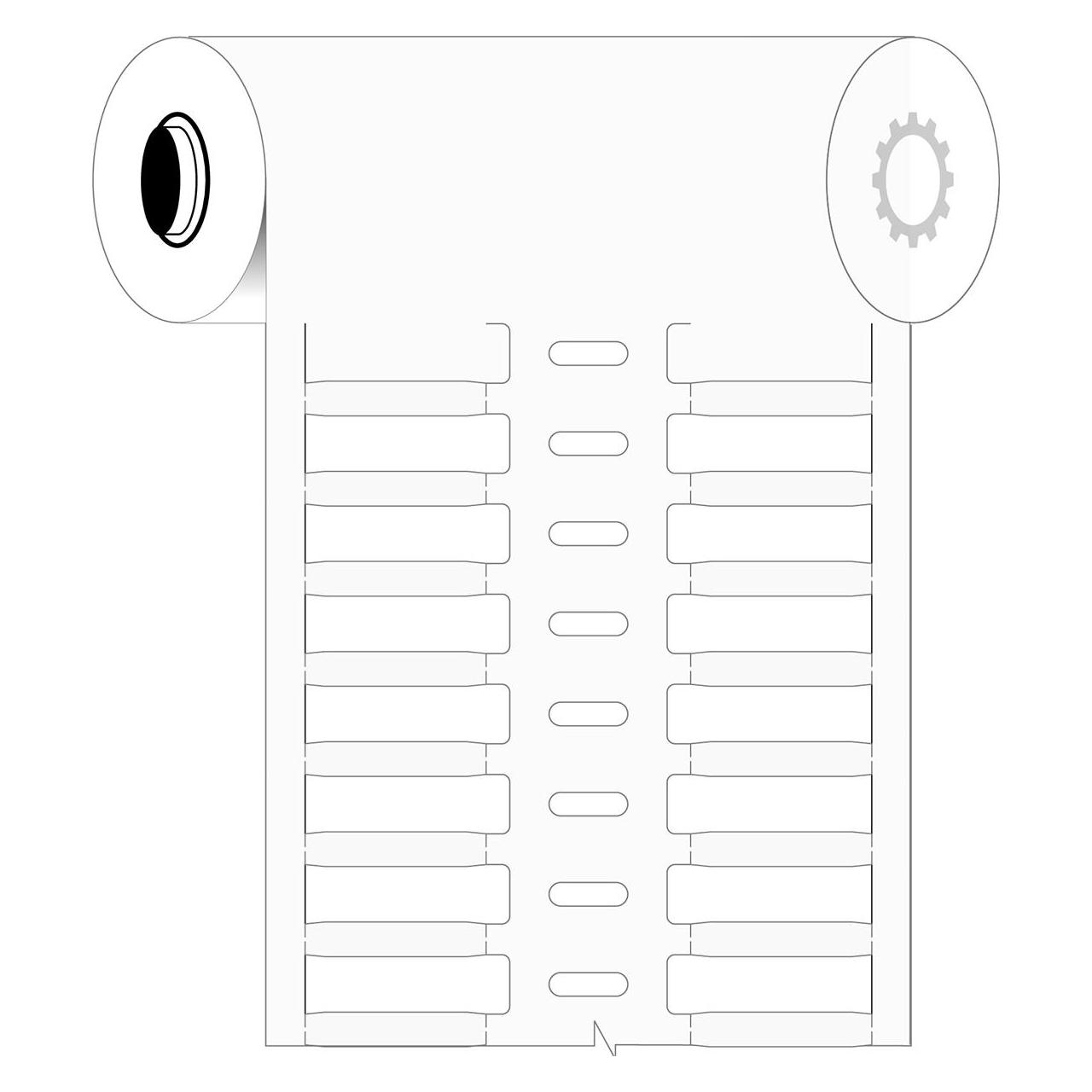 Brady B33-23x4.4-7697-WT stabile Durasleeve R Drahtmarkierereinschuebe Polyester Weiss (B33-23X4.4-7697-WT)