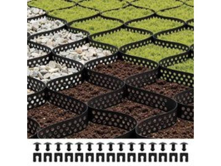 VEVOR Kiesgitter, 50 mm Tiefe, Rasengitter 10000x3000 mm, Kieswabe, Wabengitter HDPE, durchlässige Geogitter zur Einfahrtsstabilisierung, für Garten, Terrasse, Gehweg, Wohnmobilparkplätze