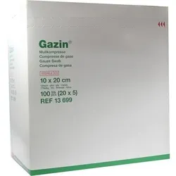 GAZIN Mullkomp.10x20 cm steril 12fach extra groß 100 St