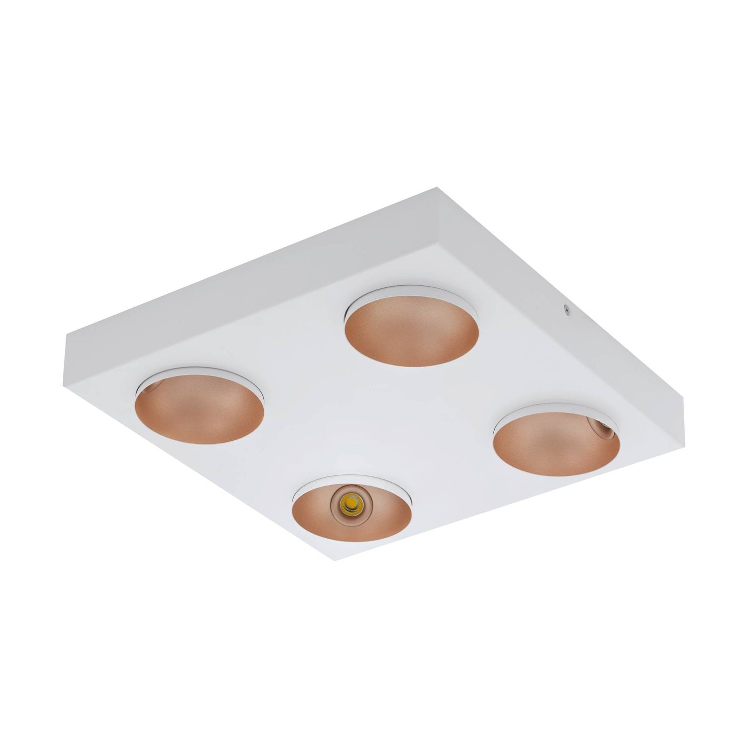 Eglo Vierkante plafondlamp wit modern aluminium met dimbare LED