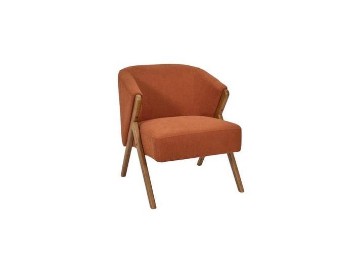 Fauteuil Design Côtelé  Jules  72cm Terracotta