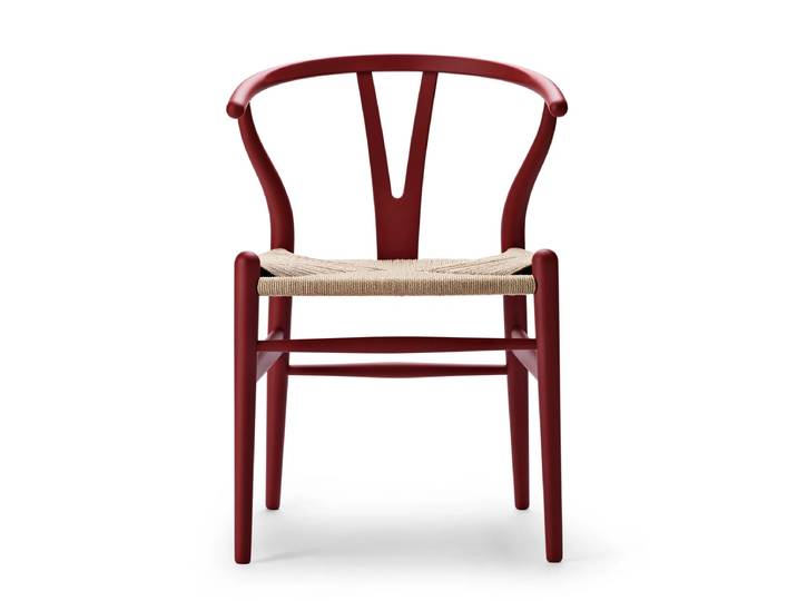 Carl Hansen - CH24 Wishbone Chair, Buche soft red brown / Naturgeflecht