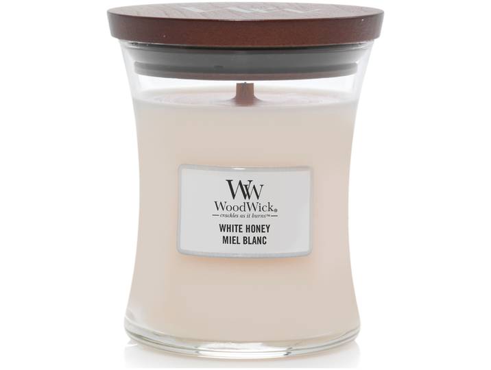 WoodWick Duftkerze White Honey Medium Jar