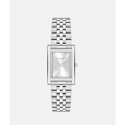 Quarzuhr LIEBESKIND BERLIN "Classic Square", silber (silberfarben, silberfarben), Armbanduhren, Damen, Quarzuhr, Armbanduhr, Damenuhr, Edelstahlarmband, analog