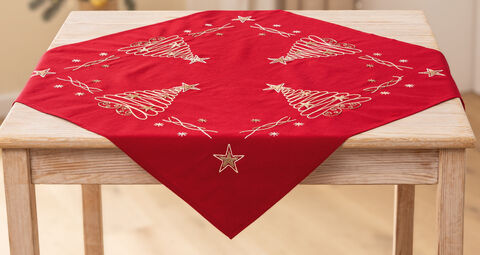 Stickmitteldecke "Weihnachtsbaum"