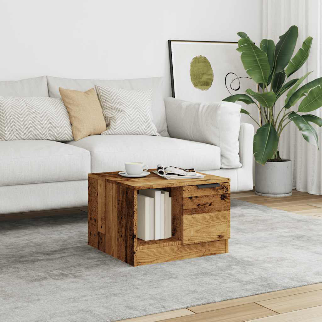 17 Stories Jarran Frame Coffee Table with Storage Old Wood