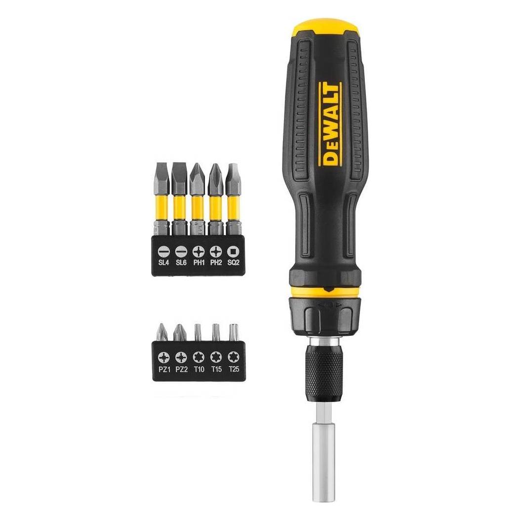 DeWalt Bit-Schraubendreher mit Ratsche (Phillipps-Kreuzschlitz (PH), Schlitz) (DWHT68001-0)