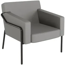 meet Sessel »meet - Medso L« Modell T Kunstleder grau, 40.6 cm