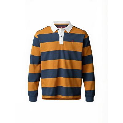 Kurzarmhemd MCS "MCS Polo shirt MCMarius", Herren, Gr. XL, Normalgrößen, bunt (sudan braun), Obermaterial: 100% Baumwolle, Hemden