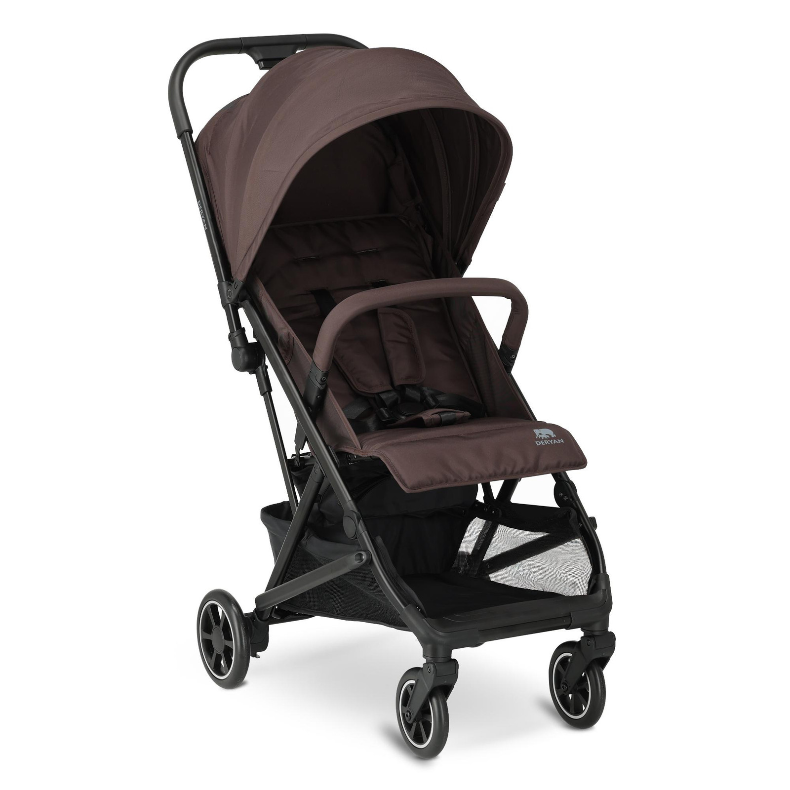 Deryan Easy2 kinderwagen - Lichtgewicht en compact - Chocoladebruin