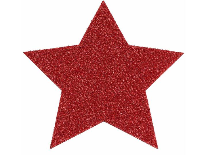 Platzset Stern, Weihnachtsdeko , rot, B:16,5cm H:3mm L:16,5cm, PRIMAFLOR-IDEEN IN TEXTIL, Platzsets, Platzset, auch ideal als Untersetzer oder Dekoration, Grösse 16,5 oder 29,5 cm