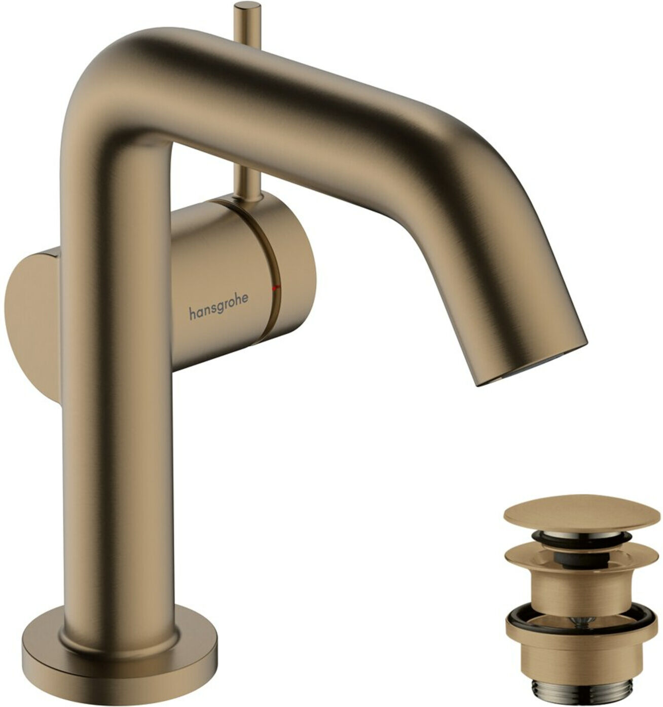 Hansgrohe Einhebel-Waschtischarmatur Tecturis S A 130mm, m Pus-Op-Abl, brush. bron (73320140)