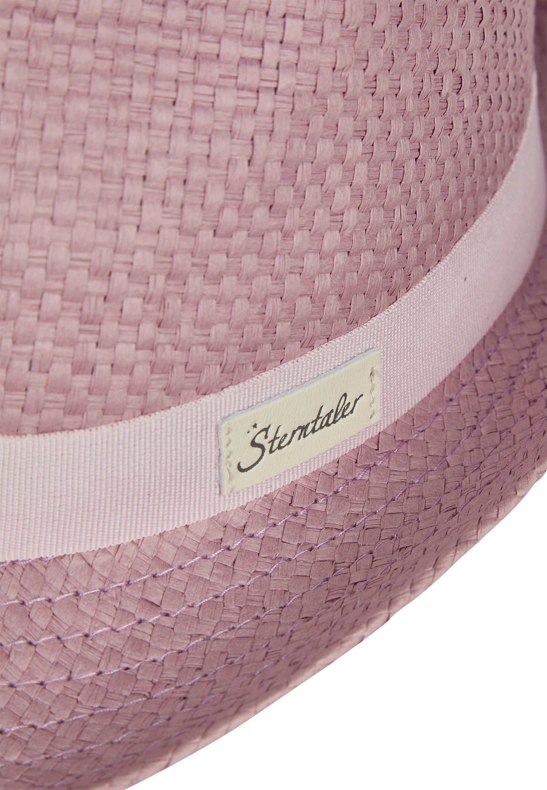 Schirmmütze STERNTALER "Strohhut Garniturband", Jungen, Gr. 47, rosa (samtrosa), Obermaterial: 100% Papier PAP. 100% Papier PAP. 100% Papier PAP. 100% Papier PAP., Mützen Schirmmütze