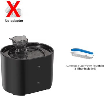 Inspire Curations PureFlow Whisper Quiet Cat Water Fountain For Cats & Dogs black fountain