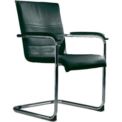 CEHA Freischwinger 2er Set Bürostuhl Kunstleder schwarz