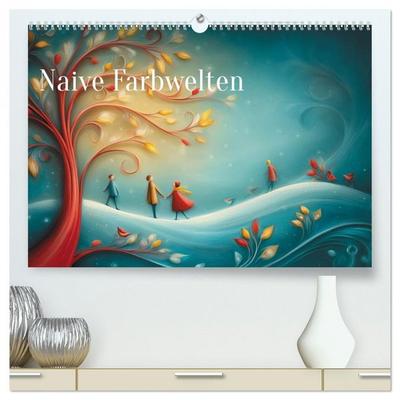 Naive Farbwelten (hochwertiger Premium Wandkalender 2026 DIN A2 quer), Kunstdruck in Hochglanz