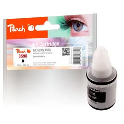 Peach Tintenbehälter pigm. schwarz kompatible zu Canon GI-590BK, 1603C001