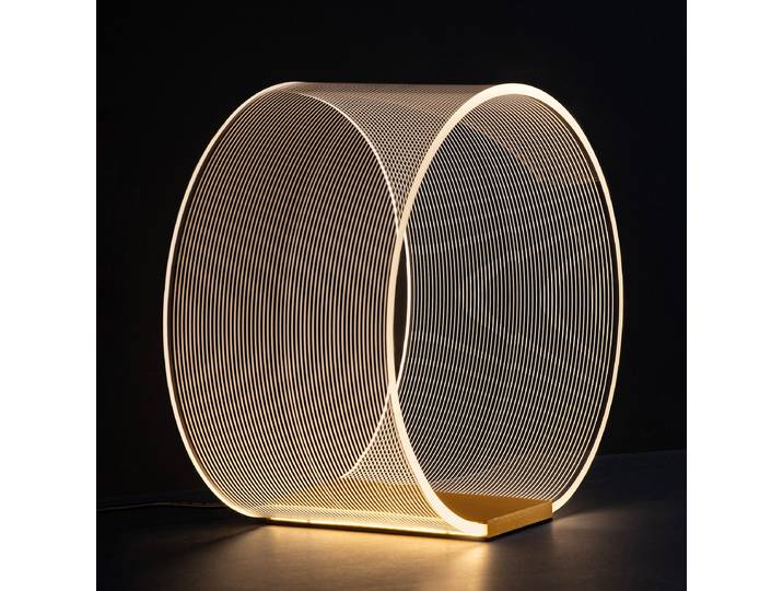 Lampe à poser Valentin type A Ø 28cm Doré/Doré Aluminium LED non-remplaçables Module LED
